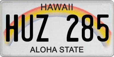 HI license plate HUZ285