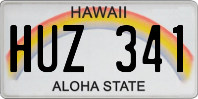 HI license plate HUZ341