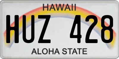 HI license plate HUZ428