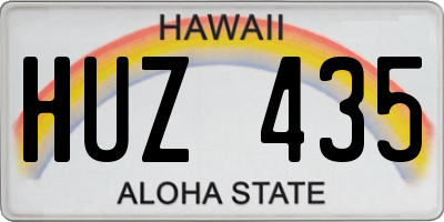 HI license plate HUZ435