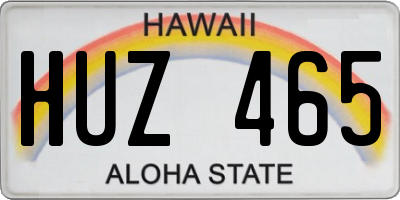 HI license plate HUZ465