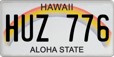 HI license plate HUZ776