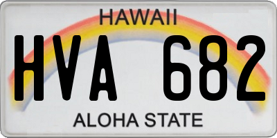 HI license plate HVA682