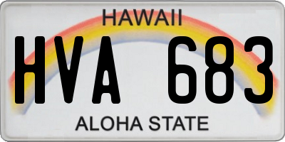 HI license plate HVA683