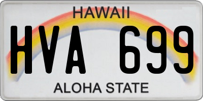 HI license plate HVA699
