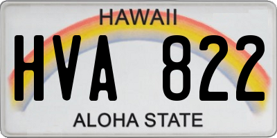 HI license plate HVA822