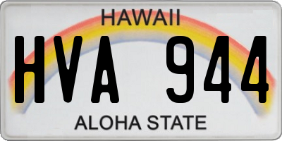 HI license plate HVA944