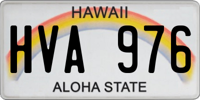 HI license plate HVA976