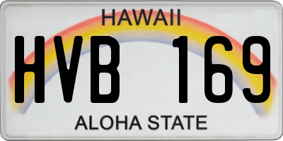 HI license plate HVB169