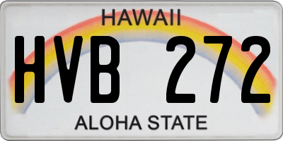 HI license plate HVB272