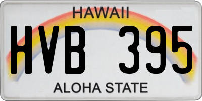 HI license plate HVB395