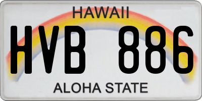 HI license plate HVB886