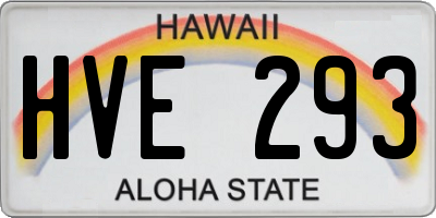 HI license plate HVE293