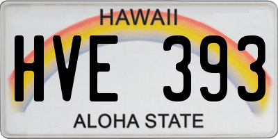 HI license plate HVE393
