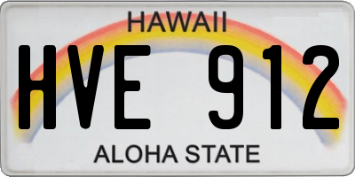 HI license plate HVE912