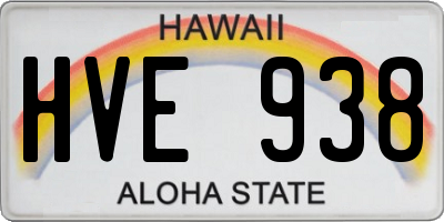 HI license plate HVE938