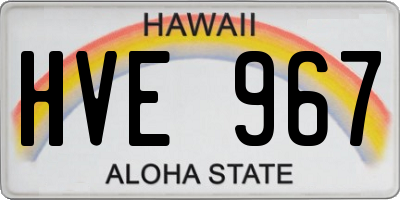 HI license plate HVE967