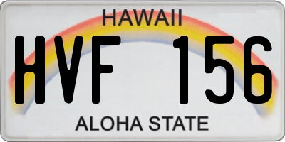 HI license plate HVF156
