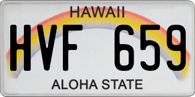 HI license plate HVF659