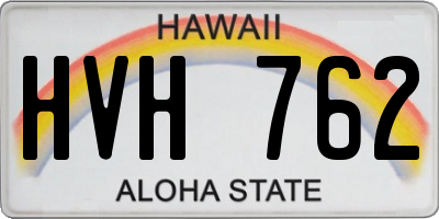 HI license plate HVH762