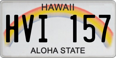 HI license plate HVI157