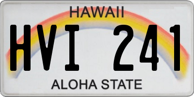 HI license plate HVI241