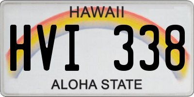 HI license plate HVI338