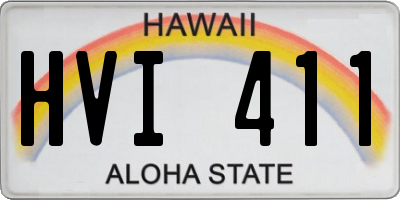 HI license plate HVI411