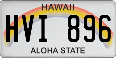HI license plate HVI896