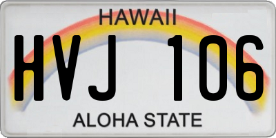 HI license plate HVJ106