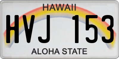 HI license plate HVJ153