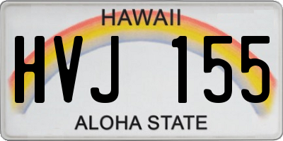 HI license plate HVJ155