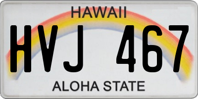 HI license plate HVJ467