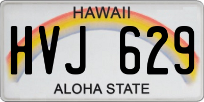 HI license plate HVJ629