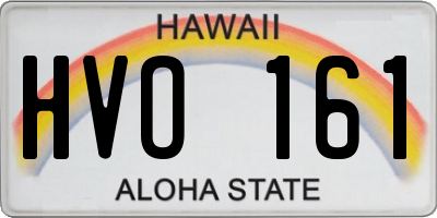 HI license plate HVO161