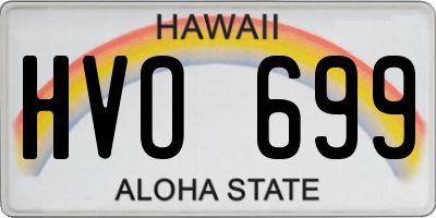 HI license plate HVO699