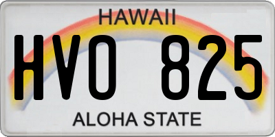 HI license plate HVO825