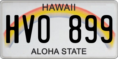 HI license plate HVO899