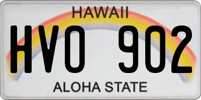 HI license plate HVO902