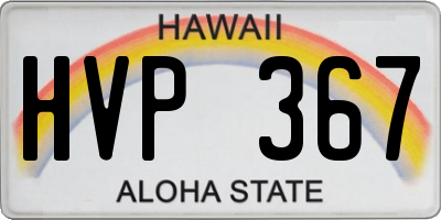 HI license plate HVP367