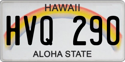HI license plate HVQ290