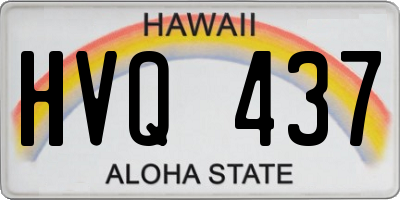 HI license plate HVQ437