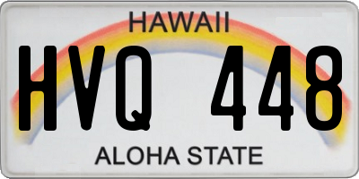 HI license plate HVQ448