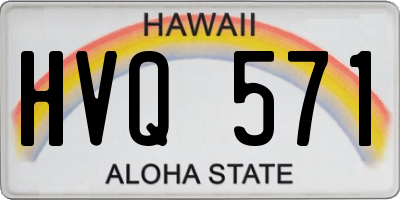 HI license plate HVQ571