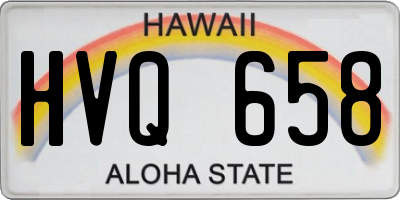 HI license plate HVQ658