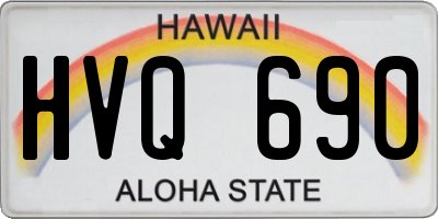 HI license plate HVQ690
