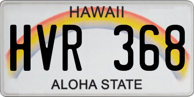 HI license plate HVR368