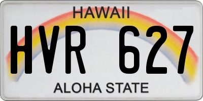 HI license plate HVR627