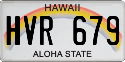 HI license plate HVR679