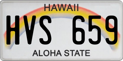HI license plate HVS659